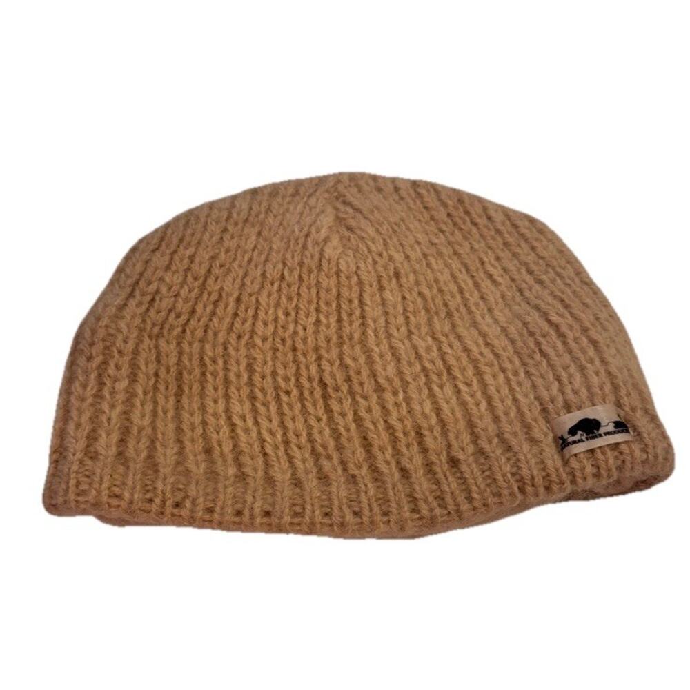 Natural Fiber Products Adult Alpaca Wool Beanie Hat Made In USA Tan One Size